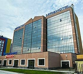 Внешний вид отеля Мира в Сахалинской области