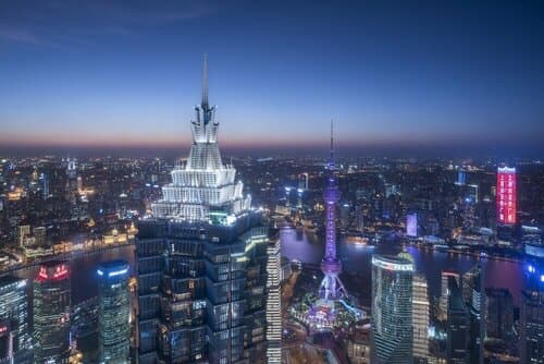 Внешний вид отеля Гранд Хаятт Шанхай в Пудуне