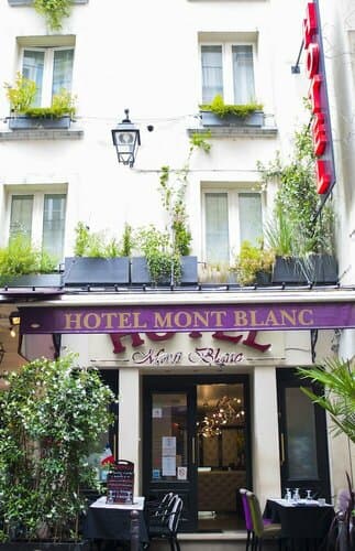 Внешний вид отеля Hôtel du Mont Blanc в Квартале Сорбоннах