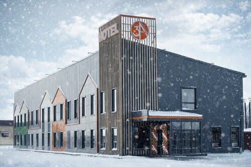 Внешний вид отеля 3а Октябрьская М4 в Октябрьской